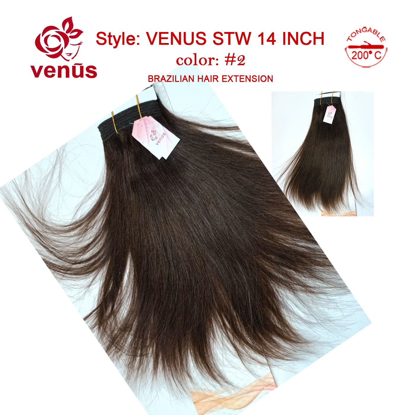 straight hair extension Venus human hair